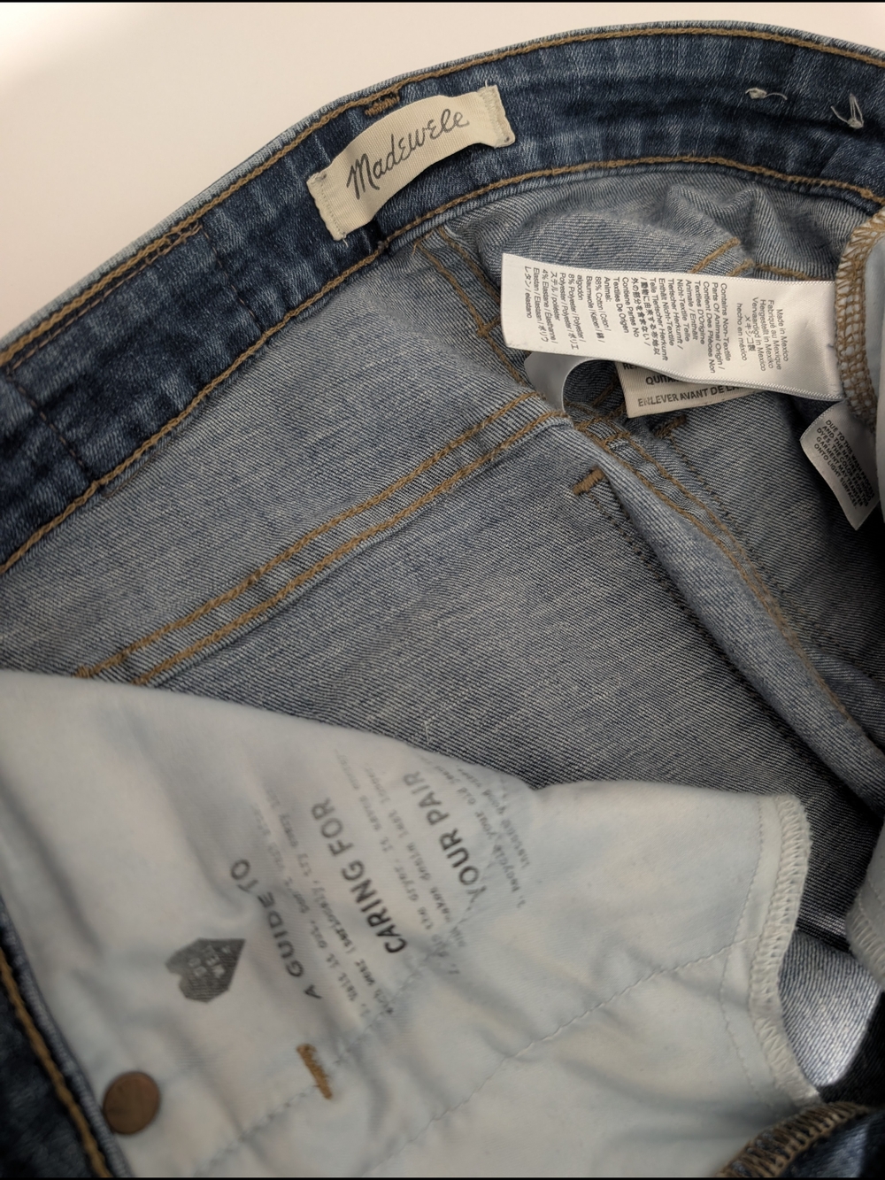 Madewell 10" High-Rise Skinny Jeans in Hayes Wash 28 - Picture 9 of 11